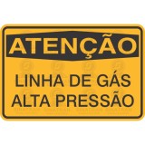 Atenção - linha de gás alta pressão
